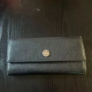 블랙 합성 피혁 이단 접이식 장지갑