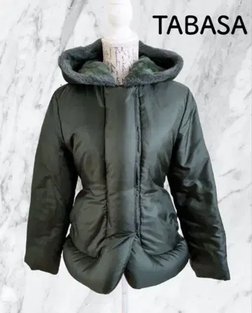 [ 새상품급 ] TABASA paris 타바사 다운 코트 다크 그린 36