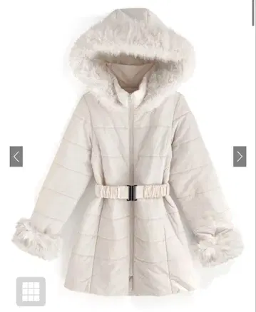 벨트 포함 퍼 다운 코트[kd13]