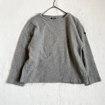 마이요 코튼 니트 그레이 크롭