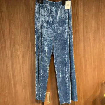 크러쉬 벨로아 와이드 팬츠