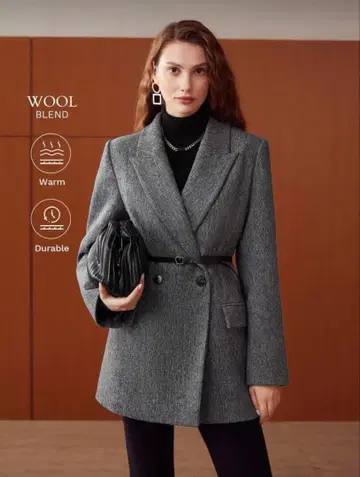 울 블렌드 블레이저 자켓 코트