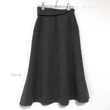 바바구리 포근한 울 니트 허리 디자인 스커트 요건 레일