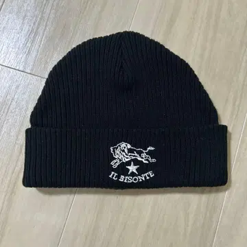 IL BISONTE 블랙 니트 모자