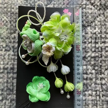 머리 장식 성인식 헤어 액세서리 꽃 마음