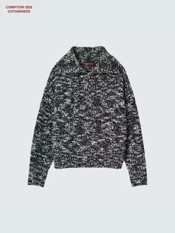 COMPToir DES COTONNIERS 하프 지퍼 스웨터 니트 L