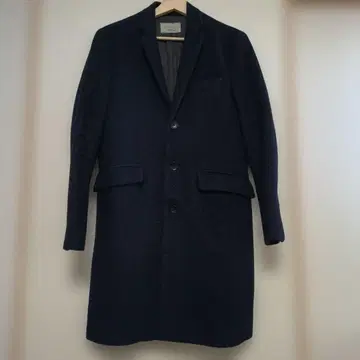 나노 유니버스 네이비 체스터 코트 울 혼방