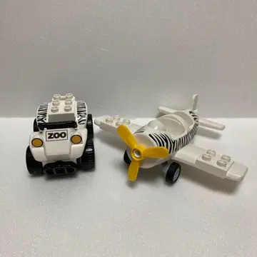 레고 듀플로 제브라 패턴 오프로드카 & 비행기 세트