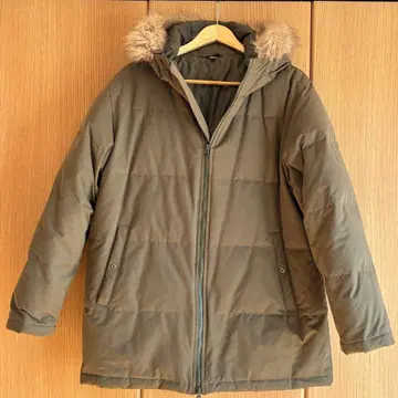 [ 대상에서 제외 ] 올리브색 후드 부착 다운 자켓 L 사이즈
