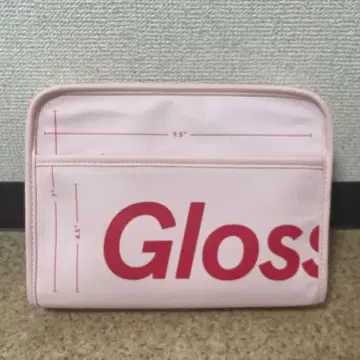 Glossier 로고 파우치 핑크
