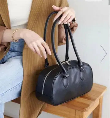 [ DISCOAT 디스코트 ] 롱 핸들 보스턴 백 블랙