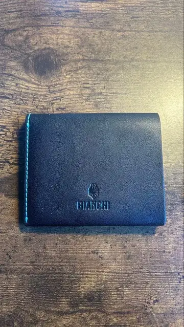 Bianchi 블랙 가죽 접이식 지갑