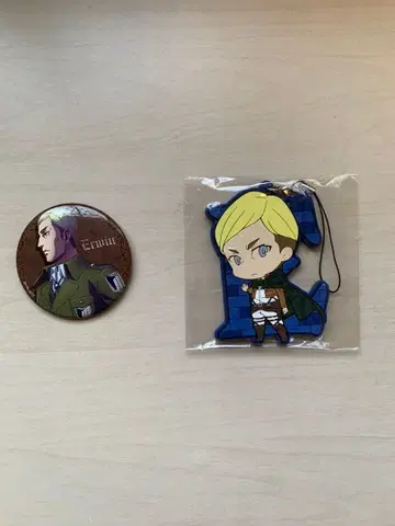 진격의 거인 엘빈 캐릭터 배지 컬렉션 캔뱃지 러버 스트랩