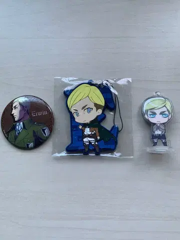 진격의 거인 엘빈 캐릭터 배지 컬렉션 캔뱃지 러버 스트랩