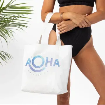 알로하 컬렉션 리버서블 토트백 몬스테라