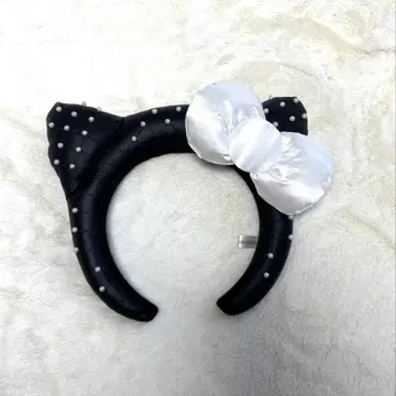 USJ 키티 퀼팅 펄 머리띠