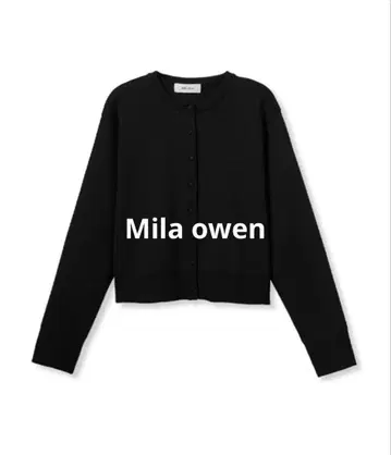 Mila owen 크루넥 싸개 단추 니트 가디건 블랙 사이즈 1