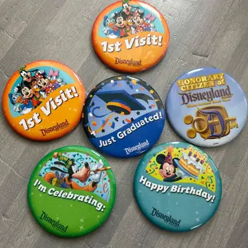 디즈니 배지 6개 세트 캘리포니아 디즈니
