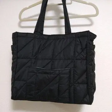niko and - 블랙 퀼팅 토트백