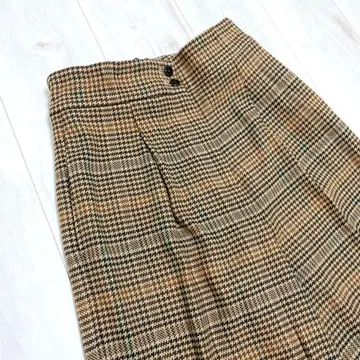 [ PLST ] 플라스테 하운드투스 체크 와이드 팬츠 XS