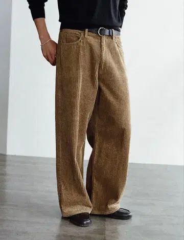 LIDNM Wide Ridge Washed Corduroy CAMEL