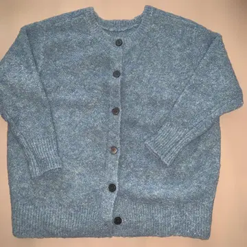 버튼 가디건 LL 사이즈 블루 계열