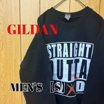 TP97 [US 수입] GILDAN(길단) 맨투맨 [남성용 S] 블랙