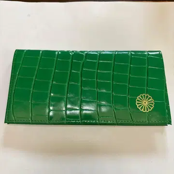 황궁 지갑 미사용 새상품 가죽 소가죽 크로커다일 그린 장지갑