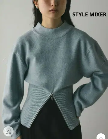 [ 새상품급 ] 스타일 믹서 헤 지퍼 형태 니트 Free 사이즈