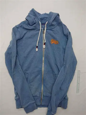 힐피거 데님 지퍼 후드티 S 사이즈 블루 계열 남성용