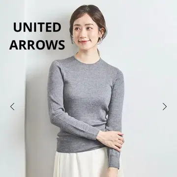 UNITED ARROWS 리브 크루넥 니트 완판템 새상품급