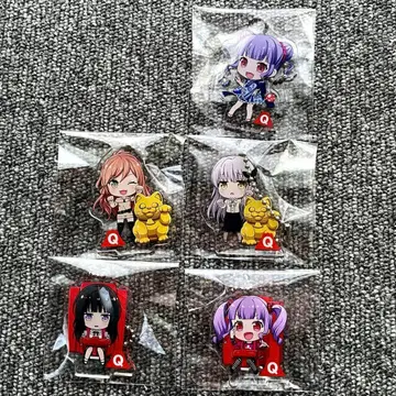 뱅드림! 후지큐 하이랜드 콜라보 아크릴 키링 5개 묶음 판매!