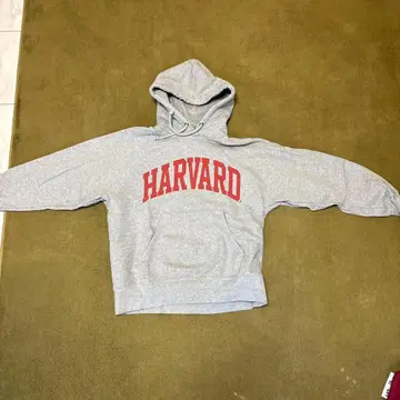 HARVARD 후드 부착 후드티 그레이