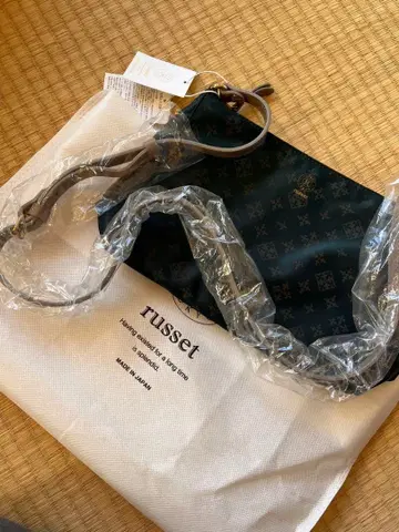 러셋 숄더백 코코아 브라운 나일론 소가죽 경량