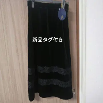 택 포함 새상품 another angelus 블랙 벨벳 타이트 스커트