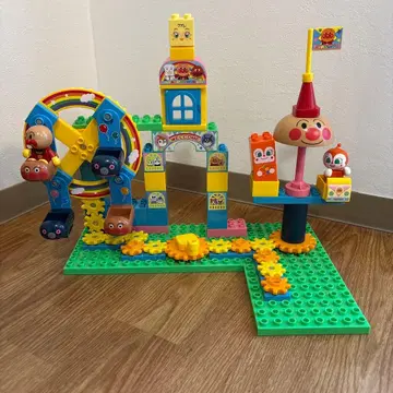 호빵맨 블록 세트 커다란 관람차의 빙글빙글 놀이공원 블록 라보