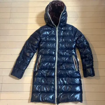 DUVETICA 네이비 후드 부착 다운 자켓