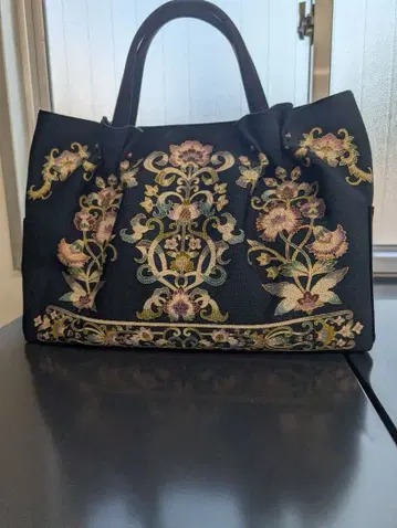 자수 블랙 일본 의류용 백 빅