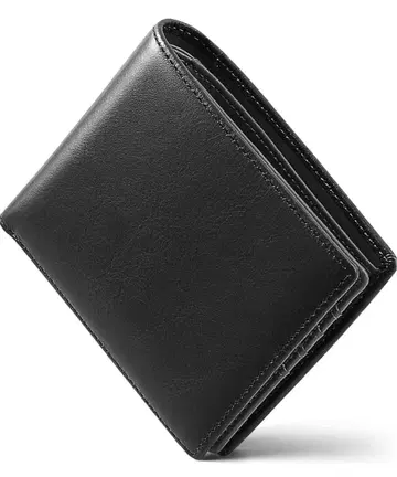 [미사용 새상품] 지갑 남성용 2단 오일드 가죽 천연 가죽 컴팩트