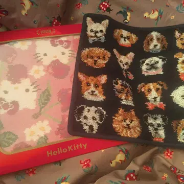 새상품 B급 페이러 키티 도기 손수건