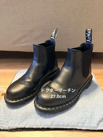 27.0cm [ APAC 한정판 ] 2976 화이트 스티치 첼시 부츠