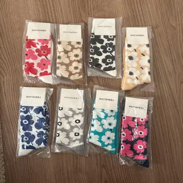 marimekko 플라워 패턴 삭스 8켤레 세트