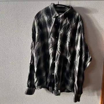 LABRAT 긴팔 셔츠 블랙/그레이 체크