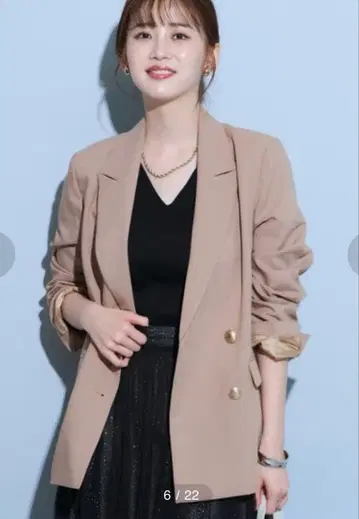 JUSGLITTY 더블 버튼 테일러 자켓