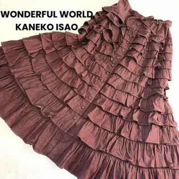 원더풀 월드 카네코 이사오 단단 캉캉 스커트 리본 피코 프릴