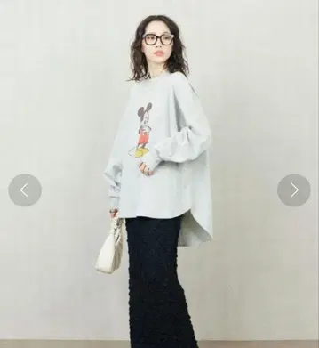 미키마우스 오버 사이즈 긴팔 T셔츠