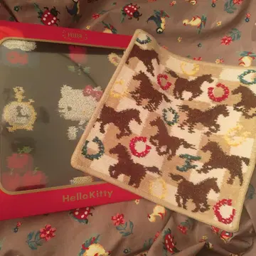 새상품 B급 페이러 키티 프린트 호스 손수건