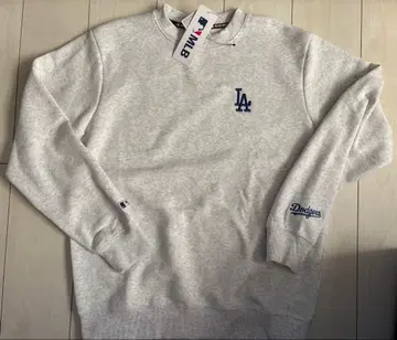 새상품 L 사이즈 MLB 다저스 속기모 자수 트레이닝복 오트밀