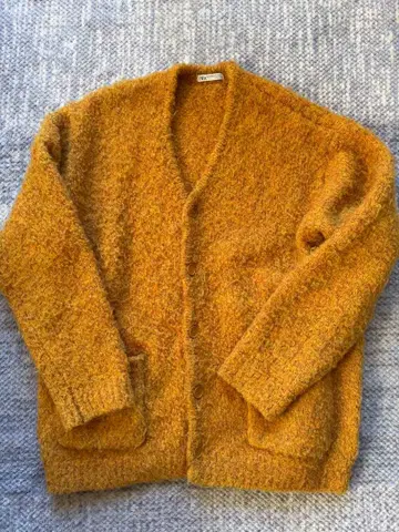ZARA 오렌지 가디건 XL