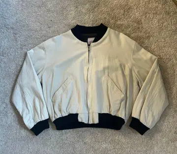 vintage 짧은 봄버 자켓 블루종